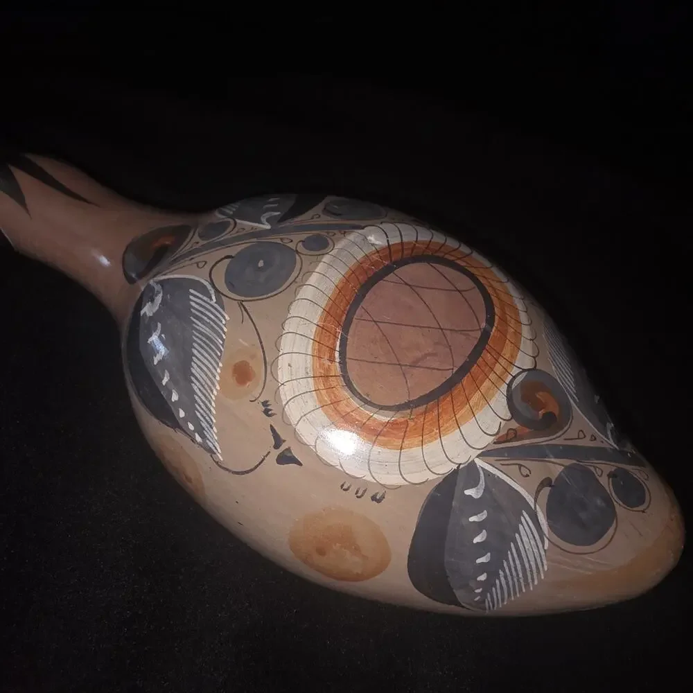 Vintage Southwestern Hand Painted Pottery Duck Sculpture